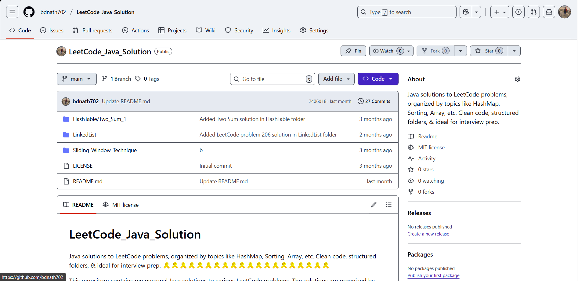 LeetCode Java solutions repository